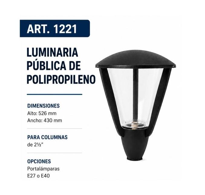 Art. 1221 – Luminaria Pública de Polipropileno